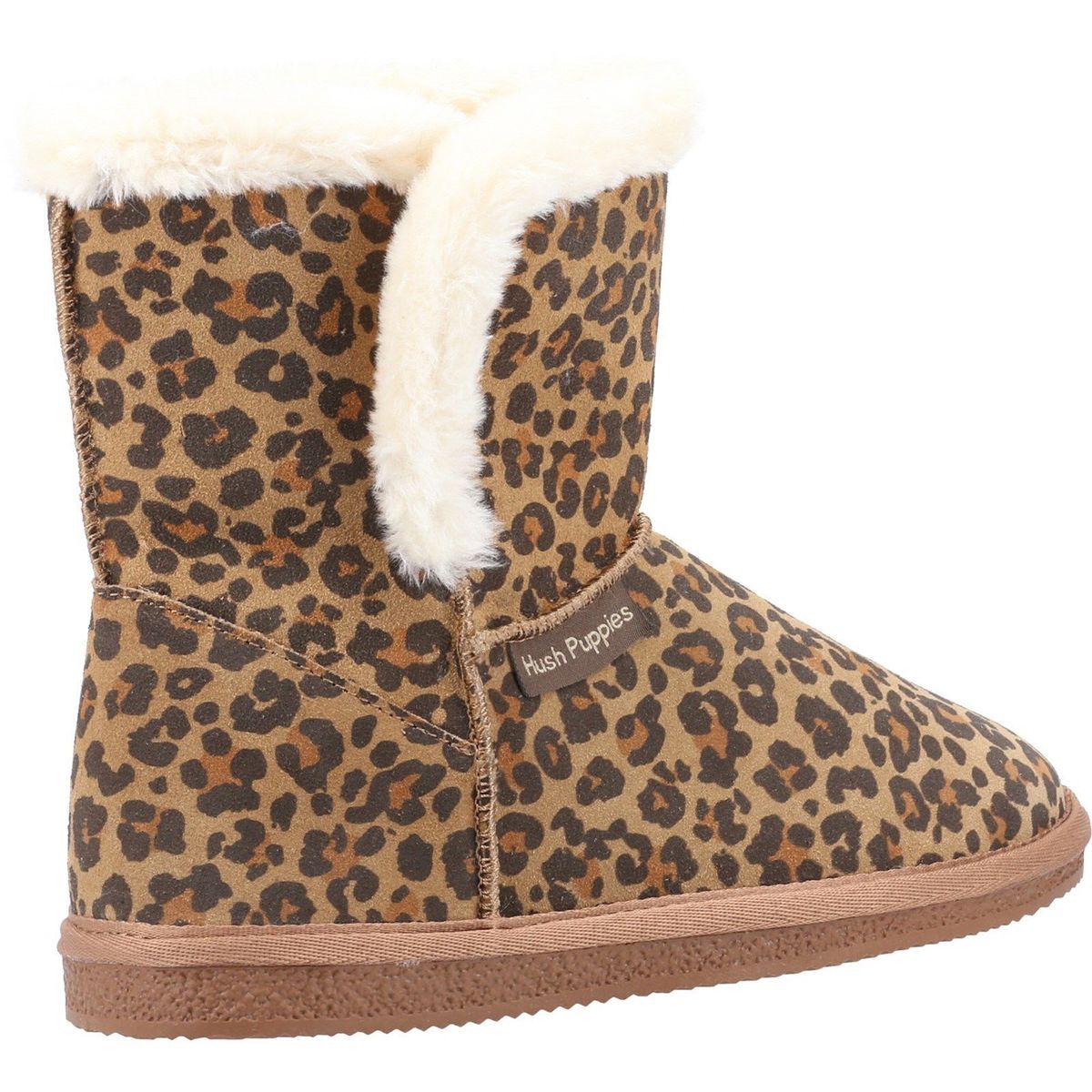 Wildleder-Stiefelette mit Leopardenmuster