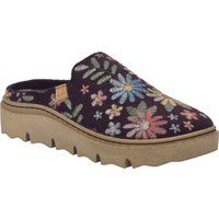 Bestickte Filzhausschuhe mit Blumenmuster