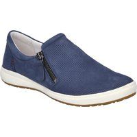 Perforierter Leder-Slipper mit Reißverschluss