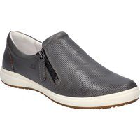 Perforierter Leder-Slipper mit Reißverschluss