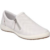 Perforierte Leder-Slipper mit Reißverschluss