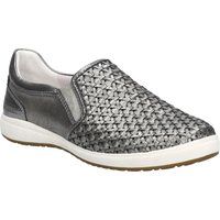 Geflochtene Leder-Metallic-Slipper