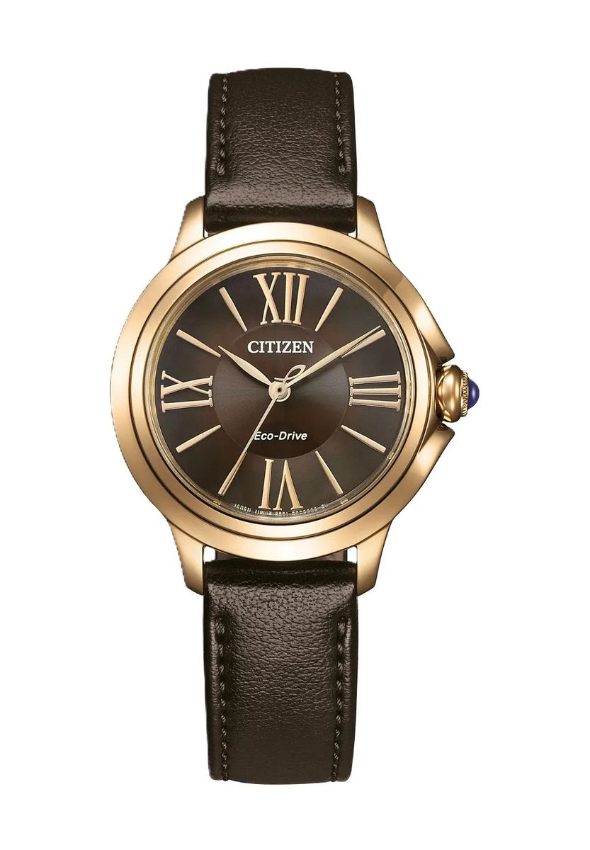 Elegante Eco-Drive Uhr mit römischen Ziffern