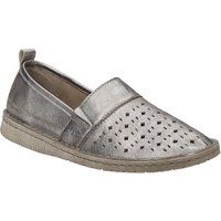 Handgenähte perforierte Metallic-Slipper