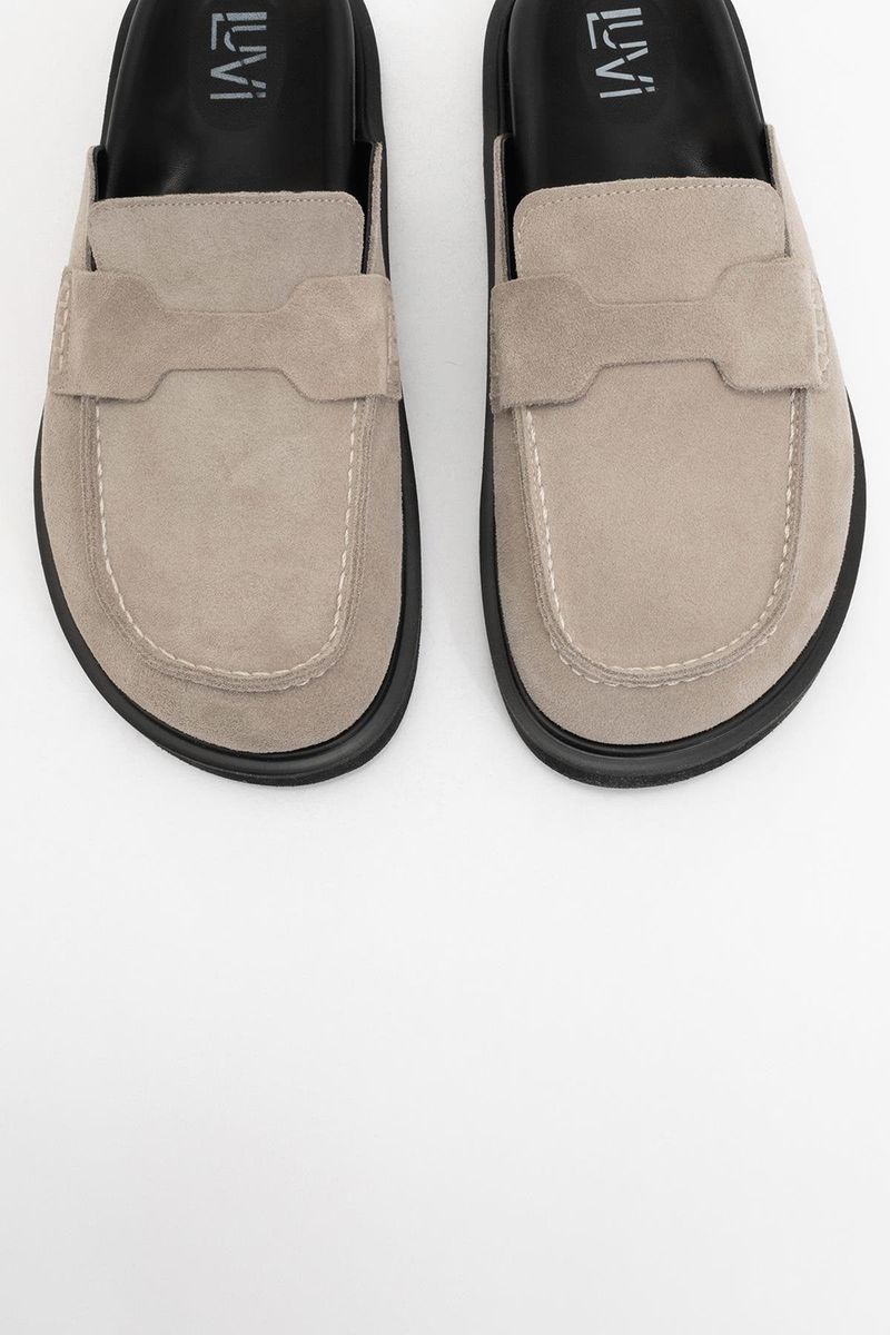 Minimalistische Wildleder Penny Mules