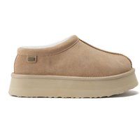 Plateau-Slipper aus Veloursleder