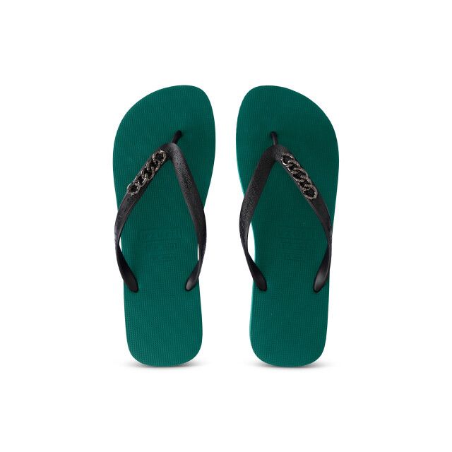 Flip-Flops mit silbernem Kettendetail