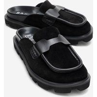 Suede Loafer Mules mit Profilsohle