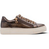 Modische Metallic-Sneaker mit Plateausohle