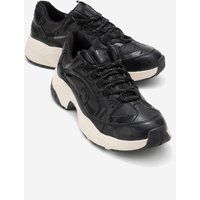 Plateau-Sneaker mit strukturierten Einsätzen