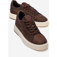 Verzierte Plateau-Sneaker aus Wildleder