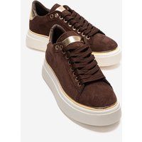 Elegante Plateau-Sneaker aus Wildleder