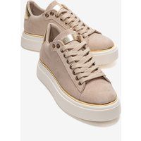 Anspruchsvolle Plateau-Sneaker aus Wildleder