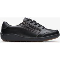 Sportliche Leder-Sneaker mit Seitenreißverschluss