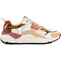 Multi-Panel Sneaker mit Leoparden-Details