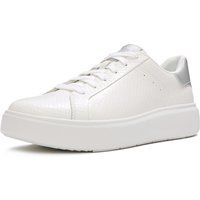 Plateau-Sneaker aus Strukturleder