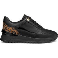 Zeitgemäße Leder-Sneaker mit Leoparden-Akzent
