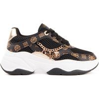 Plateau-Sneaker mit Logo-Muster und Kette