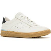 Leder-Sneaker im Retro-Look mit Gummisohle