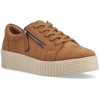 Plateau-Sneaker aus Wildleder mit Reißverschluss