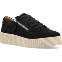 Wildleder Plateau-Sneaker mit Reißverschluss