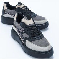 Plateau-Sneaker mit Leoparden-Print