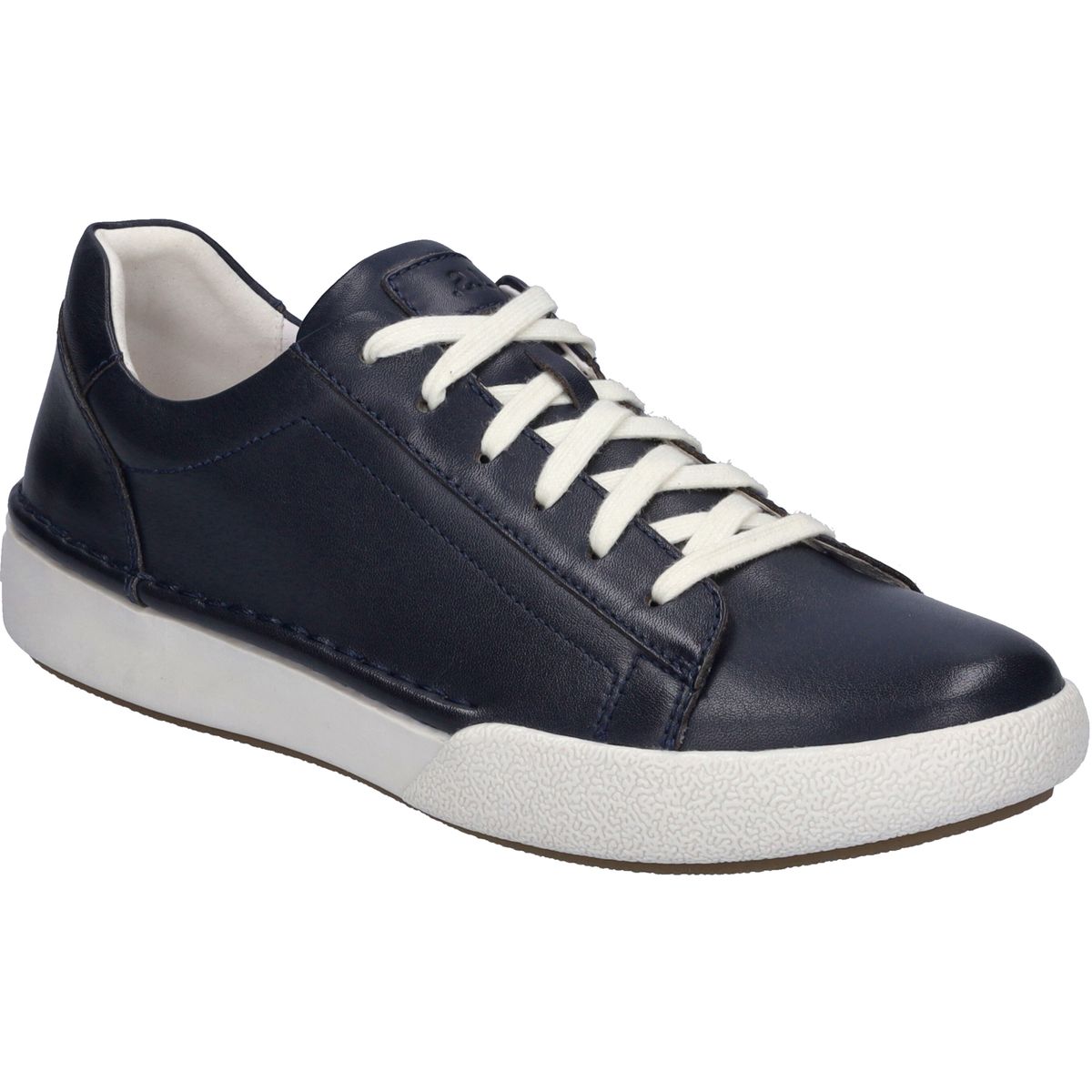 Minimalistische Leder-Sneaker mit Kontrastsohle