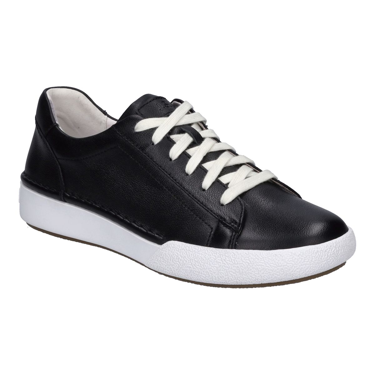 Minimalistischer Leder-Sneaker mit flachem Schaft