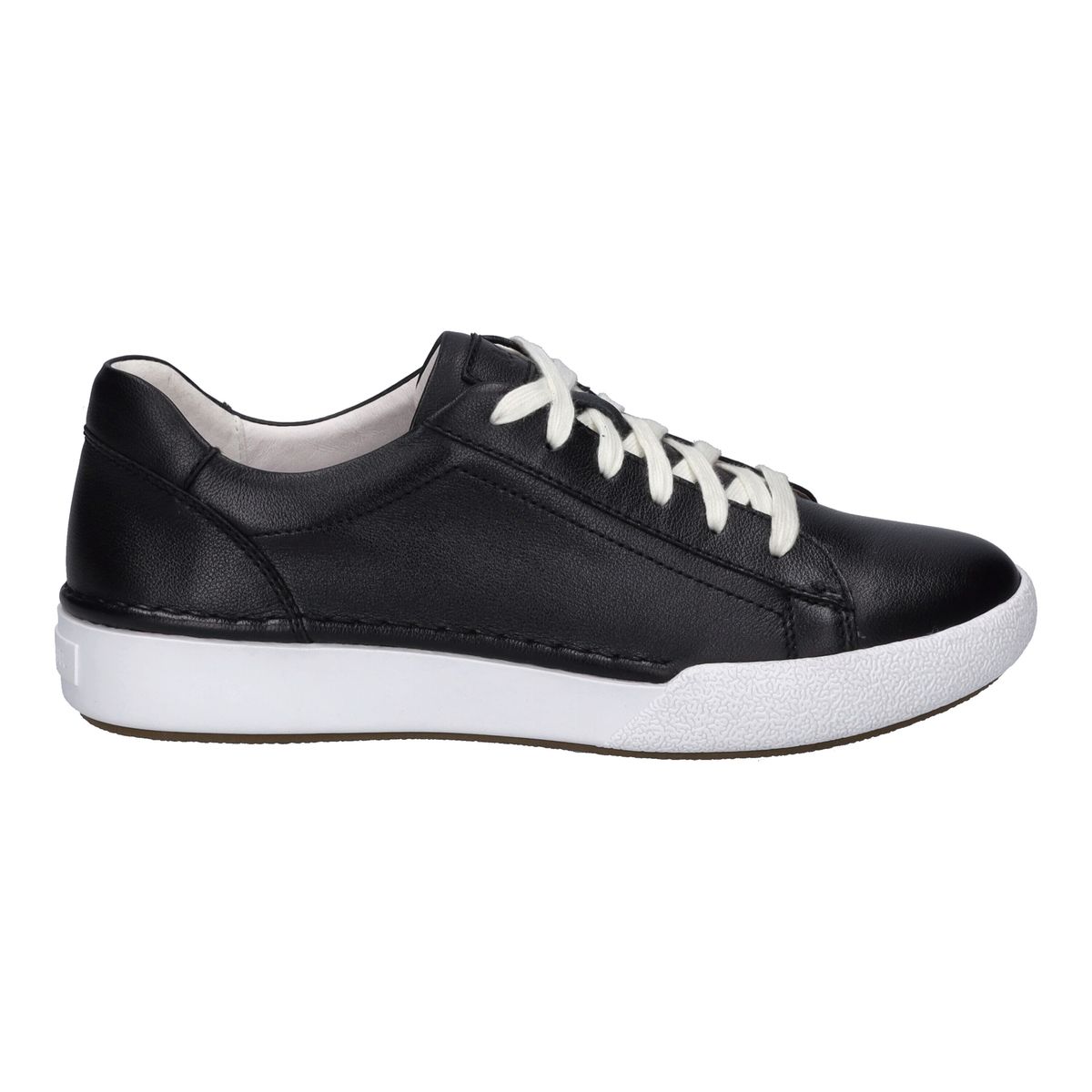 Minimalistischer Leder-Sneaker mit flachem Schaft