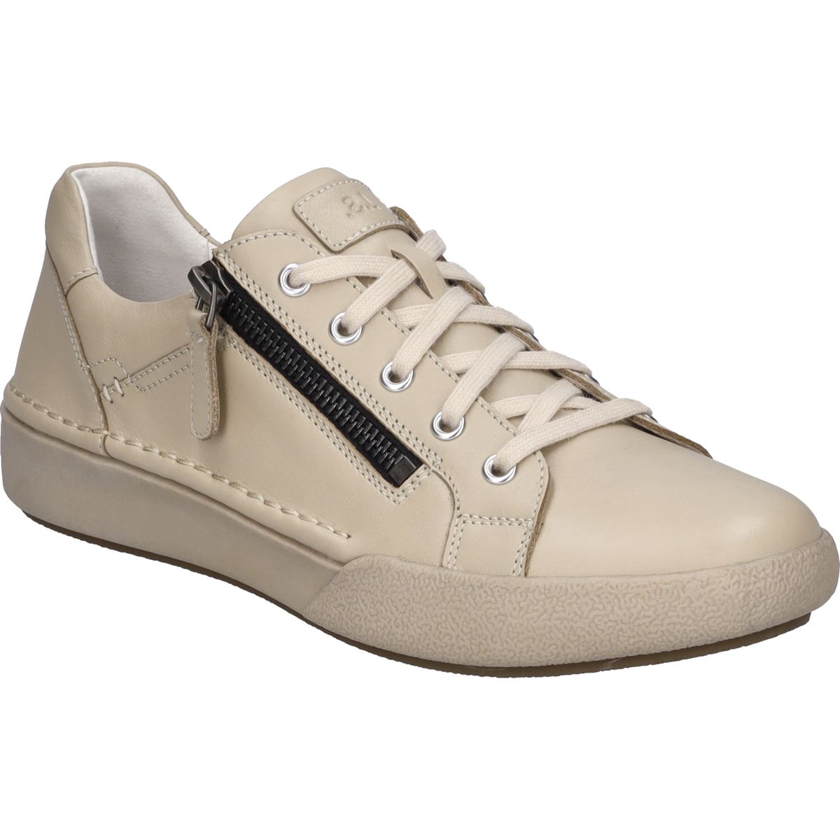 Lässige Leder-Sneaker mit Reißverschluss