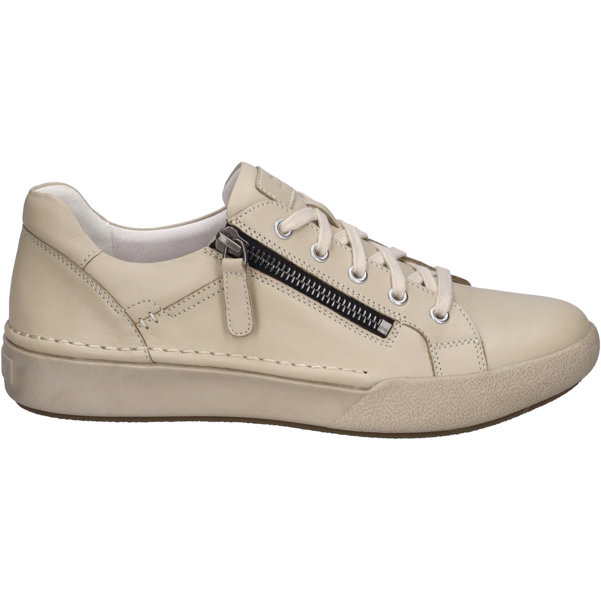 Lässige Leder-Sneaker mit Reißverschluss