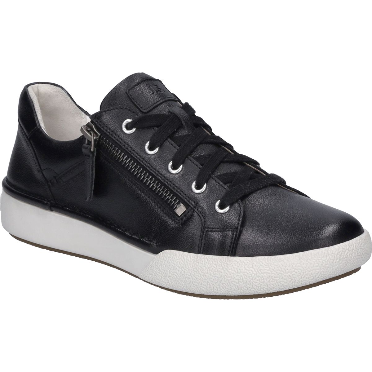 Ledersneaker mit seitlichem Reißverschluss
