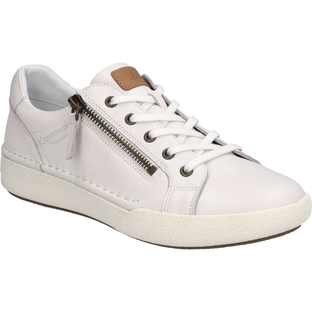Minimalistische Leder-Sneaker mit Reißverschluss