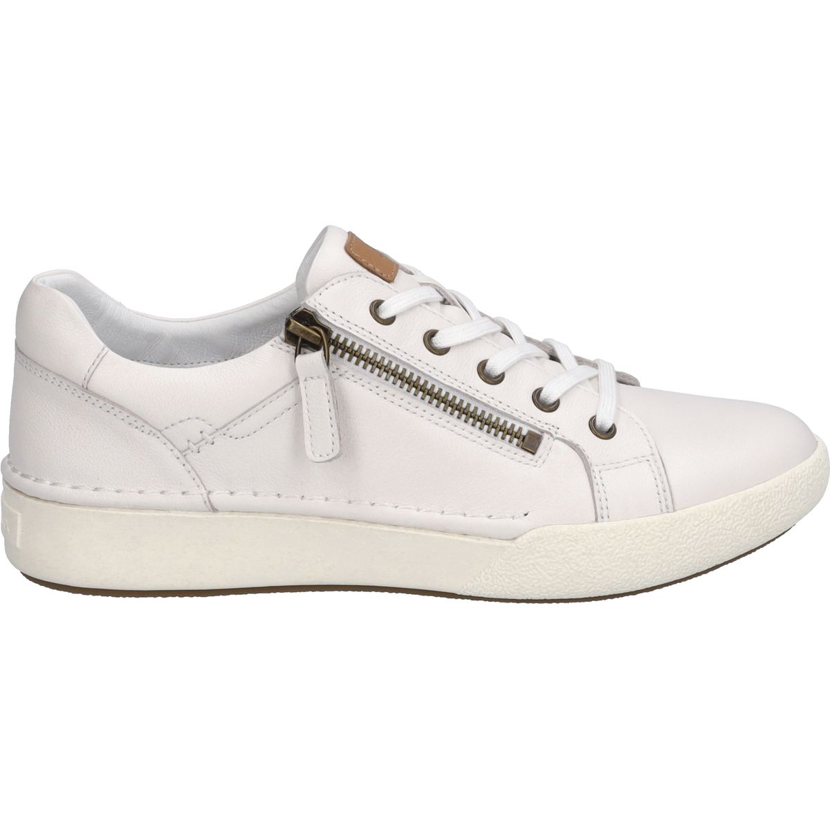 Minimalistische Leder-Sneaker mit Reißverschluss