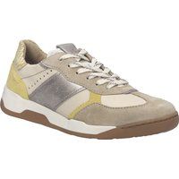 Texturierte Low-Top Sneaker im Materialmix