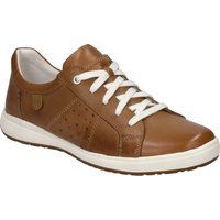 Leder-Schnürsneaker mit flacher Sohle