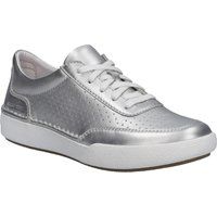 Perforierte Leder-Sneaker in Metallic-Optik