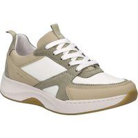 Low-Top Leder-Sneaker mit Materialmix