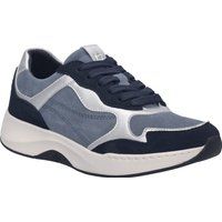 Leder-Sneaker mit Metallic-Einsätzen
