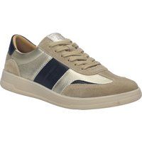 Leder-Sneaker mit Metallic-Einsätzen