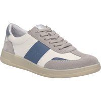 Mehrfarbige Leder-Sneaker mit Velours-Details