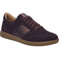 Sportliche Wildleder-Sneaker mit Metallic-Streifen