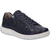 Schnürsneaker aus Leder mit Reißverschluss