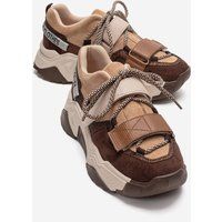 Chunky-Plateau-Sneaker mit Klettriemen
