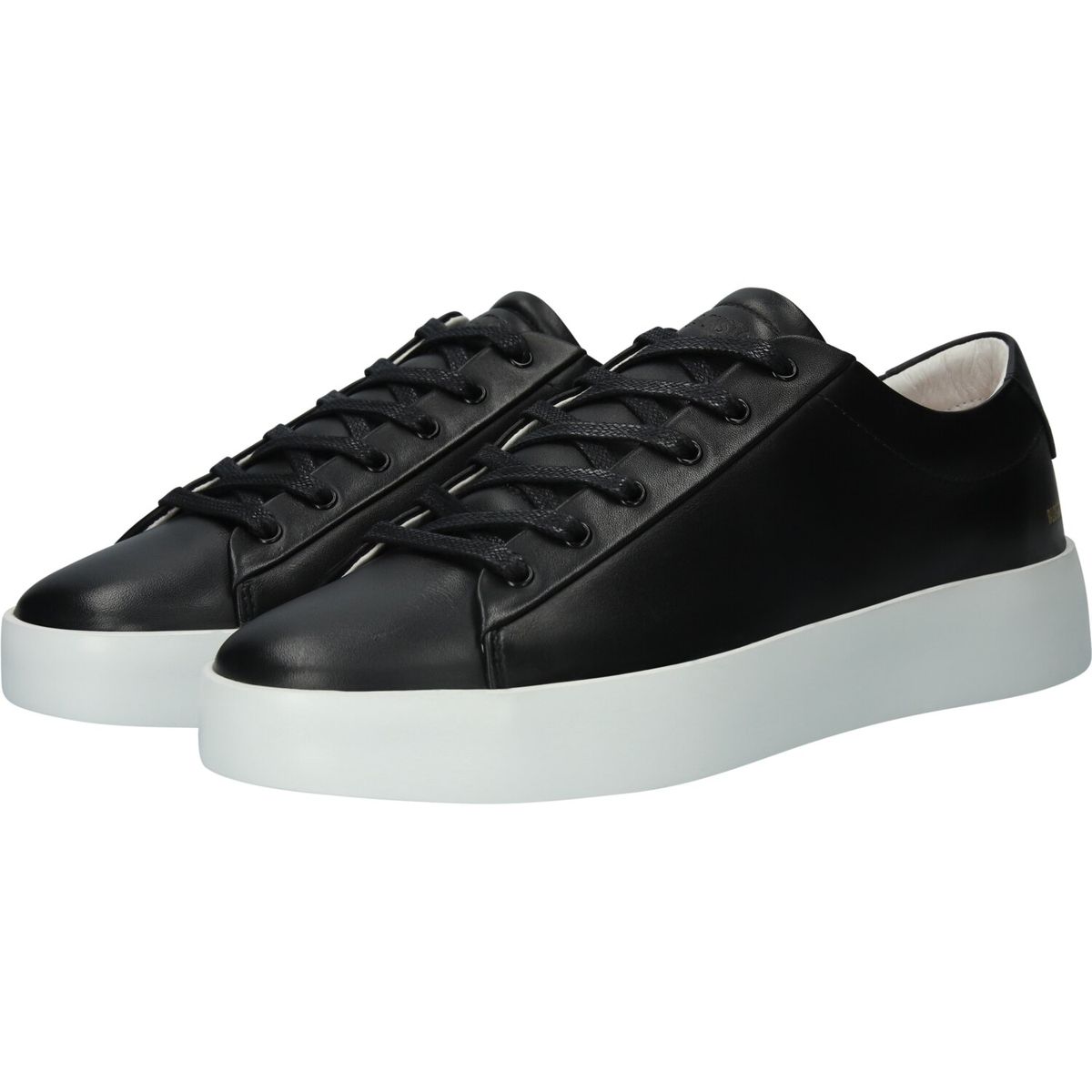 Minimalistische Glattleder-Plateau-Sneaker