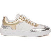 Low-Top Sneaker mit Metallic-Einsätzen