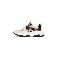 Klobige Mixed-Media Plateau-Sneaker