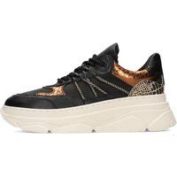 Chunky-Sneaker mit Metallic-Schlangenmuster