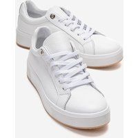 Casual Sneaker aus genarbtem Leder