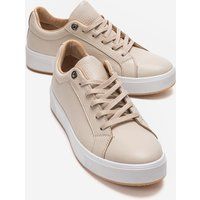 Elegante Sneaker aus genarbtem Leder